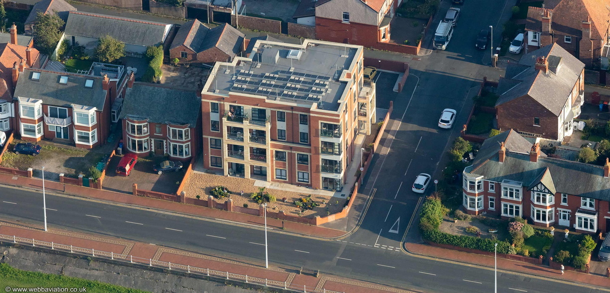 new Marine View apartments  Fleetwood  from the air