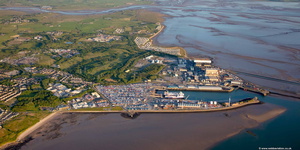 Heysham Port Lancashire from the air