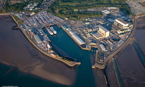 Heysham Port & Heysham Nuclear Power Station from the air