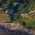 St Patrick's Chapel and St Peter's Church, Heysham Lancashire from the air