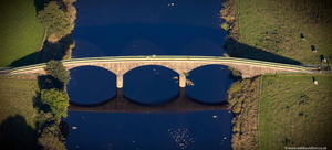 Aqueduct across the River Ribble aerial photo