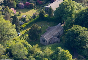 St John the Baptist's Church, Arkholme from the air
