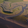 Barnaby's Sands saltmarsh Nature Reserve Lancashire from the air