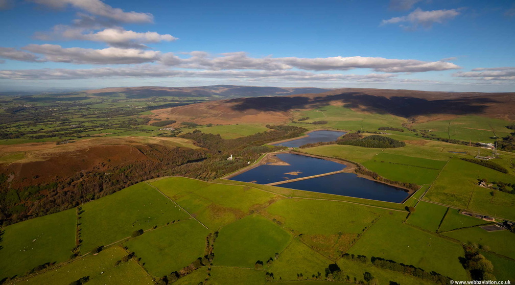 Barnacre Reservoirs  from the air