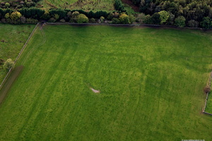 Univallate prehistoric defended enclosure Claughton, Lancashire from the air