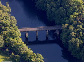 Western Railway Bridge over the River Lune at Crook of Lune  from the air