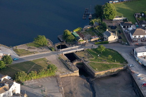 Glasson Basin Lock from the air