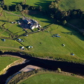 Hacking Hall Lancashire showing the archaeology  aerial photo
