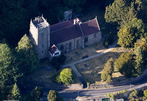 St Wilfrid's Church, Halton-on-Lune from the air