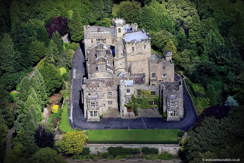 Hornby  Castle Lancashire  from the air 