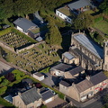 St Margaret's Church, Hornby, Lancashire  from the air