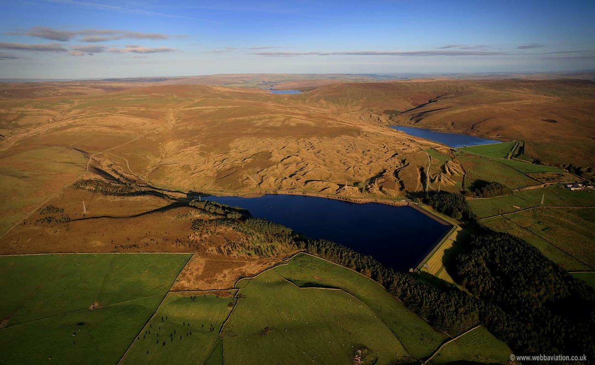 Hurstwood Reservoir aerial photograph