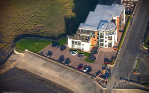 The Waterfront apartments Knott End on Sea  Lancashire from the air