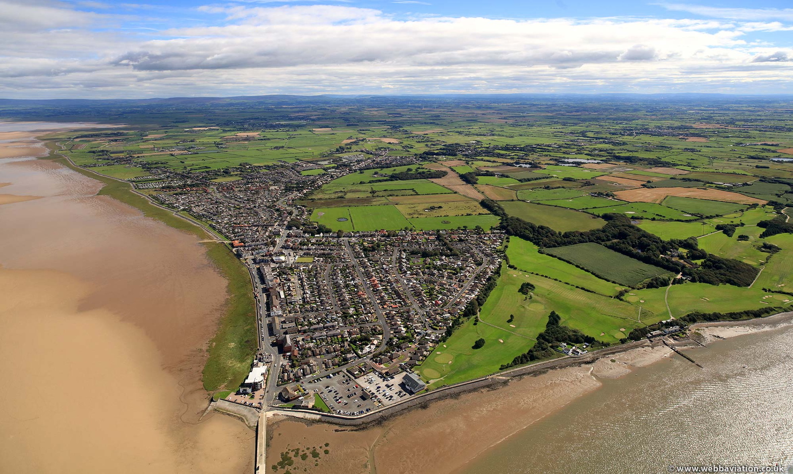 Knott End-on-Sea from the air