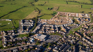 new houses at  Bowland Meadow, Longridge Lancashire aerial photo