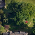 Castle Mound motte and bailey, Melling from the air