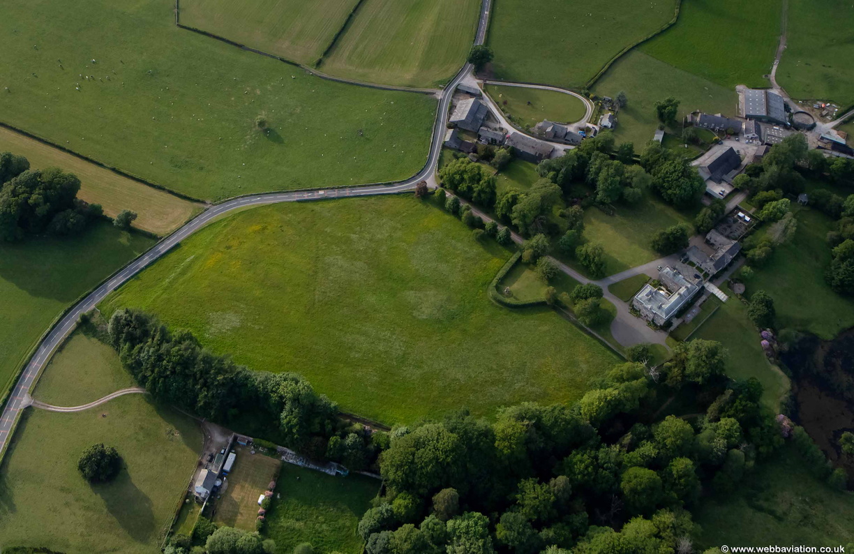Over Burrow Roman Fort from the air