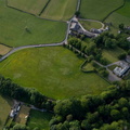 Over Burrow Roman Fort from the air