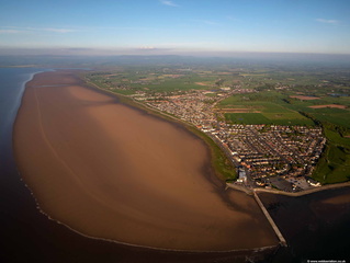 Pilling Sands, Knott End-on-Sea Lancashire UK from the air