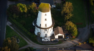 Pilling Windmill  Lancashire taken in the late evening summer sunshine from the air