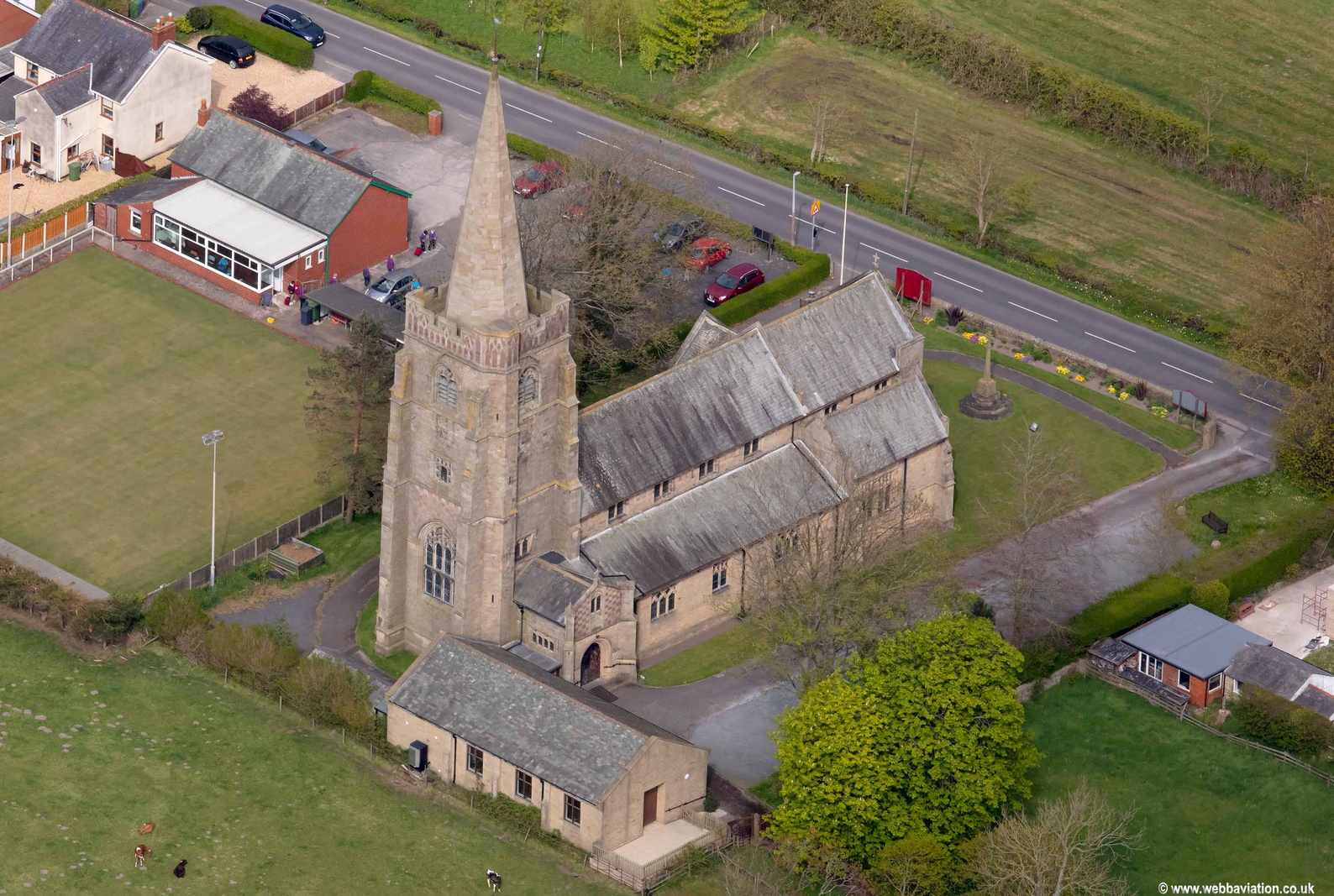 St John the Baptist's Church, Pilling aerial photo