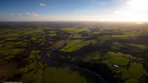 River Ribble sunset aerial photo