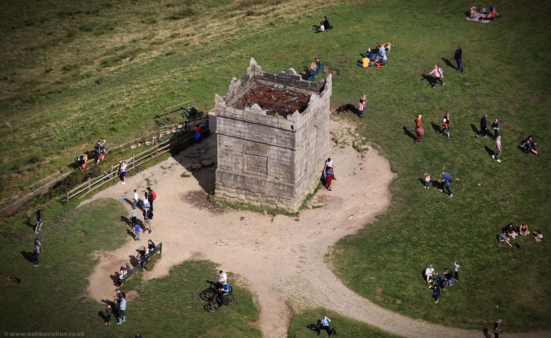 Rivington Pike Tower from the air