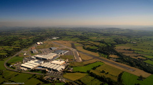 BAE Samlesbury factory and airfield aerial photo  