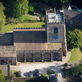 St Michael and All Angels Church Croston Lancashire from the air