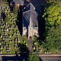 St Peter's Parish Church Mawdesley Lancashire from the air