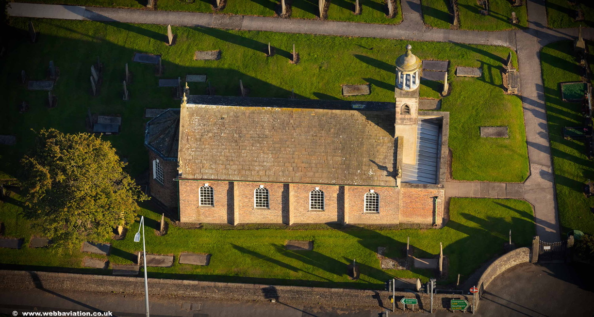 St Mary's Church Tarleton Lancashire  aerial photo