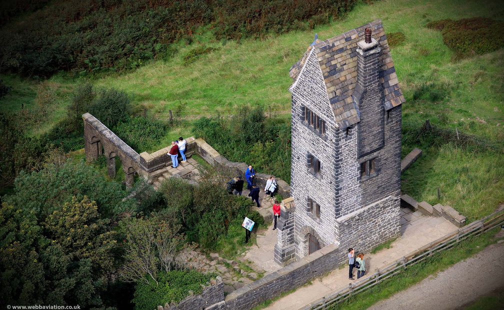 The Pigeon Tower , Rivington Gardensfrom the air