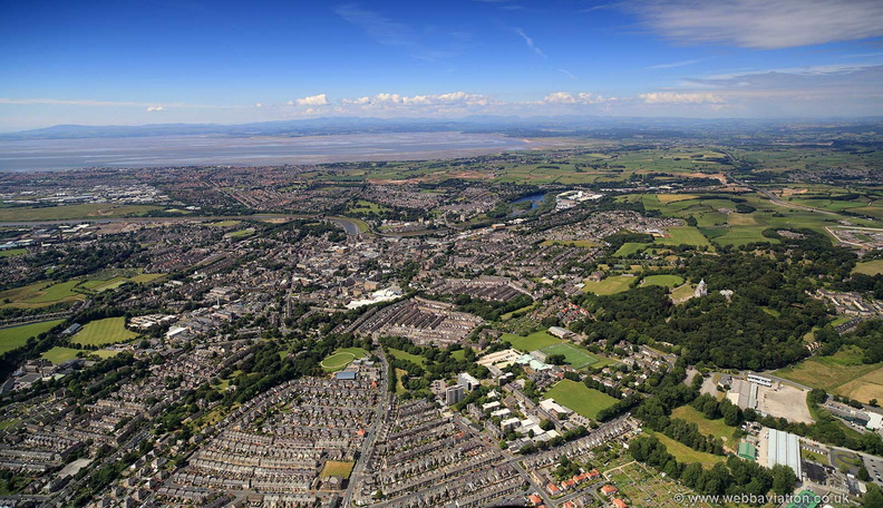 Lancaster, Lancashire from the air