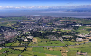Lancaster, Lancashire from the air
