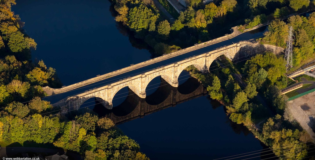 Lune Aqueduct  at Lancaster  from the air
