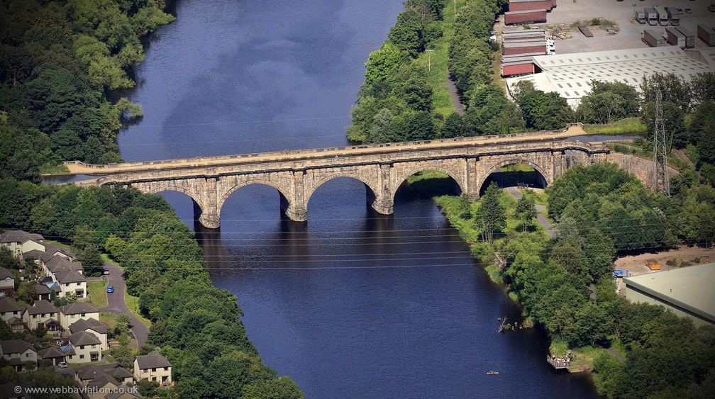 Lune Aqueduct, Lancaster from the air
