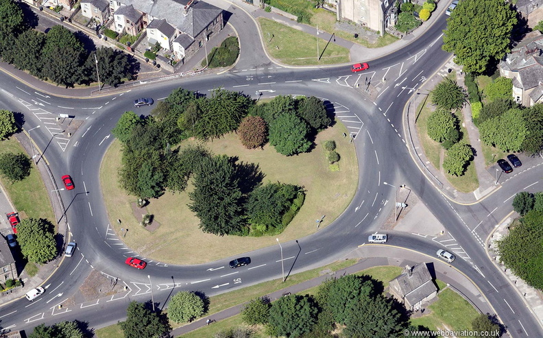 Pointer roundabout  Lancaster  from the air