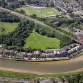 River Lune apartments, Lancaster,  from the air