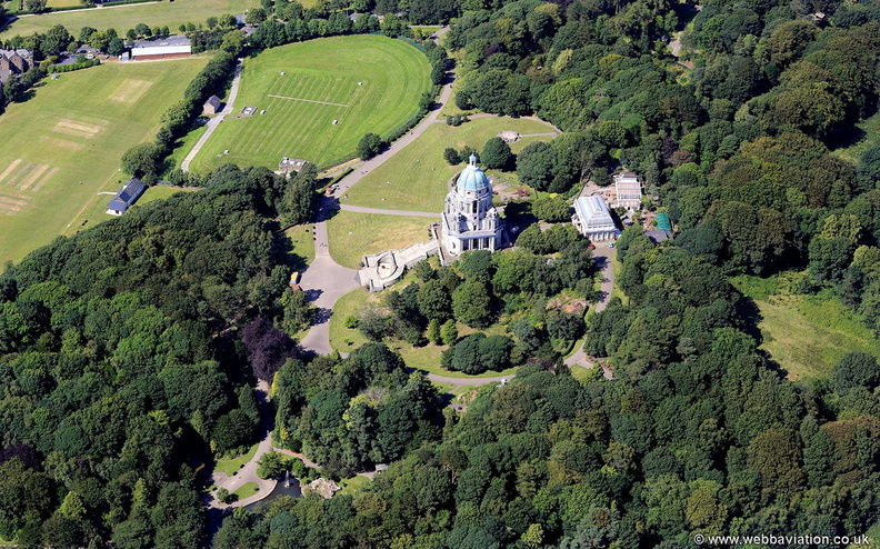 Williamson Park, Lancaster, from the air