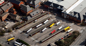 Leigh bus station Leigh  from the air