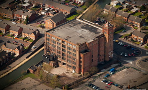 Mather Lane Mill  Leigh  from the air