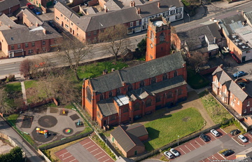 St Thomas & All Saints Church, Bedford, Leigh  from the air