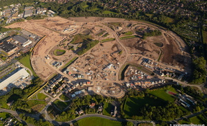 Centurion Village new housing estate on the  former Leyland Truck Test Track  redevelopment aerial photo