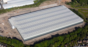 Farington Park Distribution Depot on Sustainability Way, Leyland from the air
