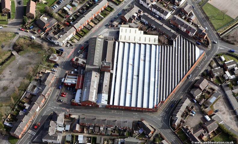 Mount Pleasant Mill Leyland from the air