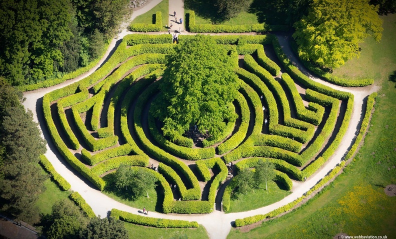 Worden Park Maze from the air