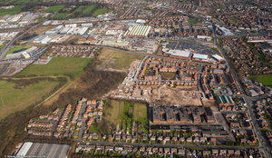  former Leyland  / Prestolite / Butec  Factory  in Leyland  from the air