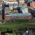 The Albion Works apartments, Ancoats, Manchester from the air 