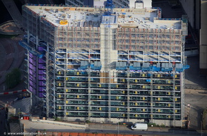 CitySuites Aparthotel , Chapel Street,Salford , Greater Manchester, during construction from the air 