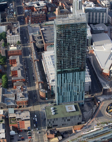 Hilton , aka Beetham Tower, Manchester   from the air 